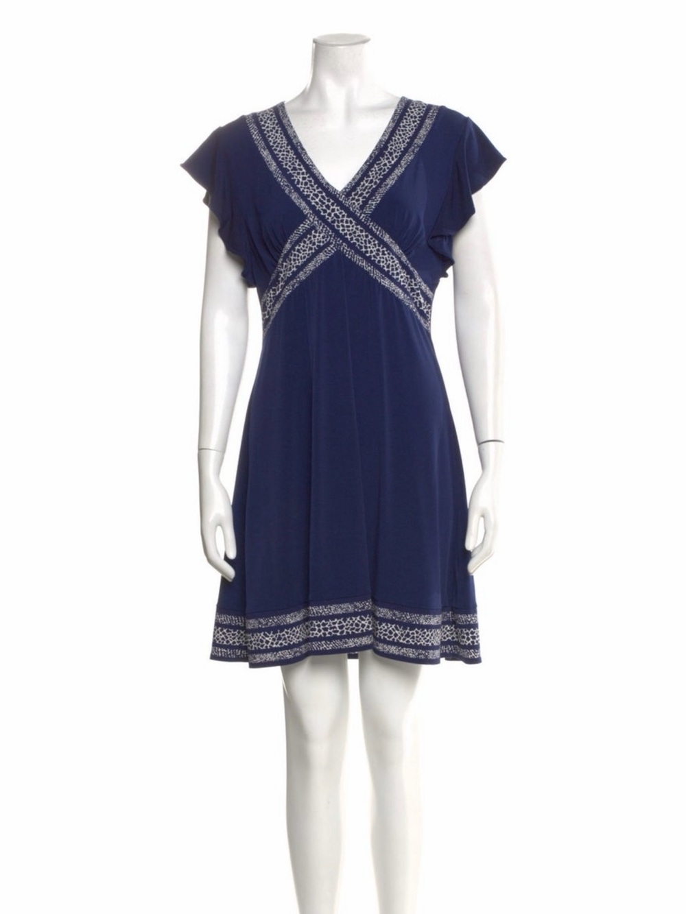 Michael Kors Navy Flutter Sleeve Dress – Size L - Picture 3 of 6